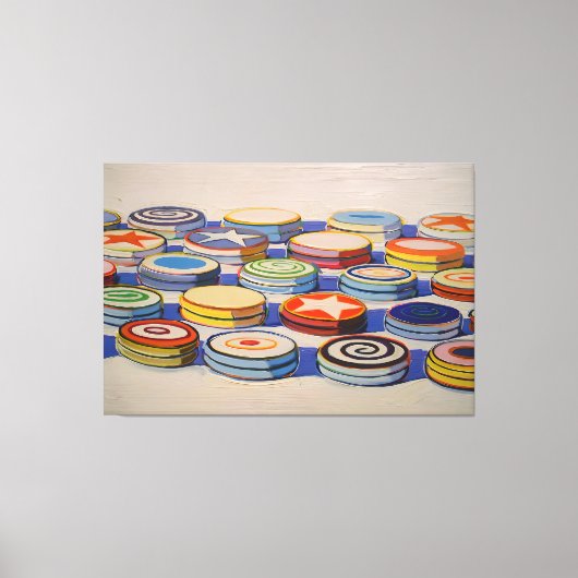 Kunststijl van Wayne Thiebaud Canvas Afdruk (Voorkant)