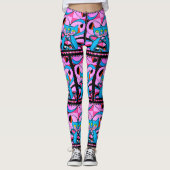 Kunststijlkatten van pop, kunstafdrukken, maximali leggings (Voorkant)