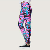 Kunststijlkatten van pop, kunstafdrukken, maximali leggings (Links)