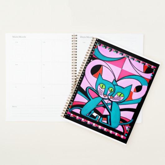 Kunststijlkatten van pop, kunstafdrukken, maximali planner (Display)
