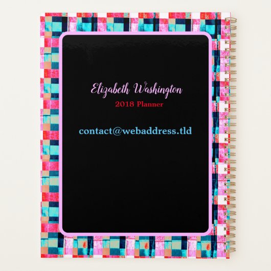 Kunststijlkatten van pop, kunstafdrukken, maximali planner (Achterkant)