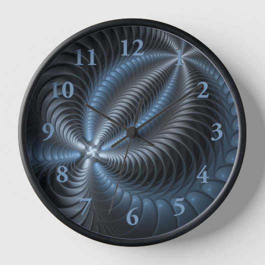 Kunststof Blauw Grijs 3D Fractal Art Modern Abstra (Voorkant)