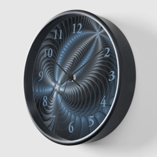 Kunststof Blauw Grijs 3D Fractal Art Modern Abstra (Hoek)