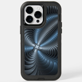 Kunststof Blauw Grijs 3D Fractal Art Modern Abstra