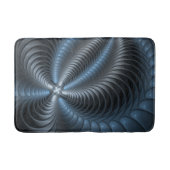Kunststof Blauw Grijs 3D Fractal Art Modern Abstra Badmat (Voorkant)