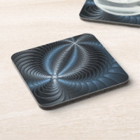Kunststof Blauw Grijs 3D Fractal Art Modern Abstra