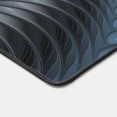 Kunststof Blauw Grijs 3D Fractal Art Modern Abstra Bureaumat (Hoek)