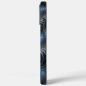Kunststof Blauw Grijs 3D Fractal Art Modern Abstra Case-Mate iPhone Case (Achterkant / Links)