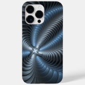 Kunststof Blauw Grijs 3D Fractal Art Modern Abstra Case-Mate iPhone Case (Achterkant)