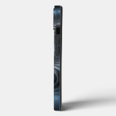 Kunststof Blauw Grijs 3D Fractal Art Modern Abstra Case-Mate iPhone Case (Achterkant / Links)