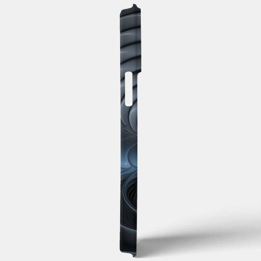 Kunststof Blauw Grijs 3D Fractal Art Modern Abstra Case-Mate iPhone Case (Achterkant / Rechts)