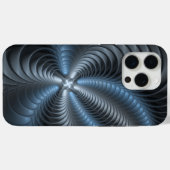 Kunststof Blauw Grijs 3D Fractal Art Modern Abstra Case-Mate iPhone Case (Achterkant (horizontaal))