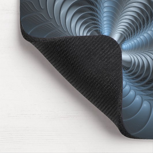 Kunststof Blauw Grijs 3D Fractal Art Modern Abstra Muismat (Hoek)