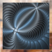 Kunststof Blauw Grijs 3D Fractal Art Modern Abstra Raamsticker (Vel 2)