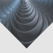 Kunststof Blauw Grijs 3D Fractal Art Modern Abstra Tissuepapier (Detail)