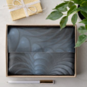 Kunststof Blauw Grijs 3D Fractal Art Modern Abstra Tissuepapier (Geschenk)