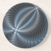 Kunststof Blauw Grijs 3D Fractal Art Modern Abstra