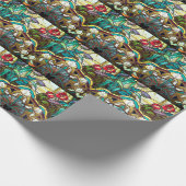 Kunststof bloem cadeaupapier (Hoek)