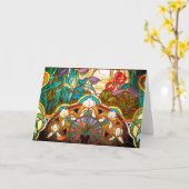 Kunststof bloem kaart (Gele Bloem)