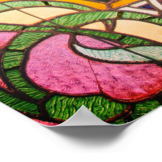 Kunststof bloem poster (Hoek)