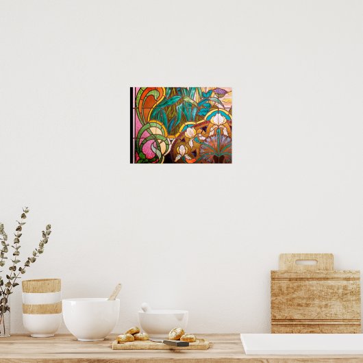 Kunststof bloem poster (Keuken)