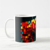 Kunststof blokjes koffiemok (Links)