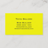 Kunststof bouwsteen (geel) visitekaartje (Achterkant)