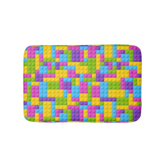 Kunststof bouwstenen patroon badmat (Voorkant)