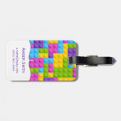 Kunststof bouwstenen patroon bagagelabel (Achterkant horizontaal)