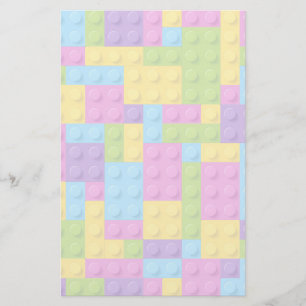 Kunststof bouwstenen patroon briefpapier