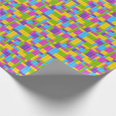 Kunststof bouwstenen patroon cadeaupapier (Hoek)