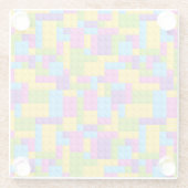 Kunststof bouwstenen patroon glazen onderzetter (Achterkant)