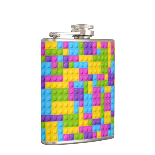 Kunststof bouwstenen patroon heupfles (Rechts)