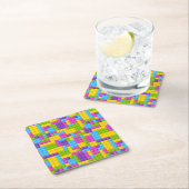 Kunststof bouwstenen patroon kartonnen onderzetters (Insitu)