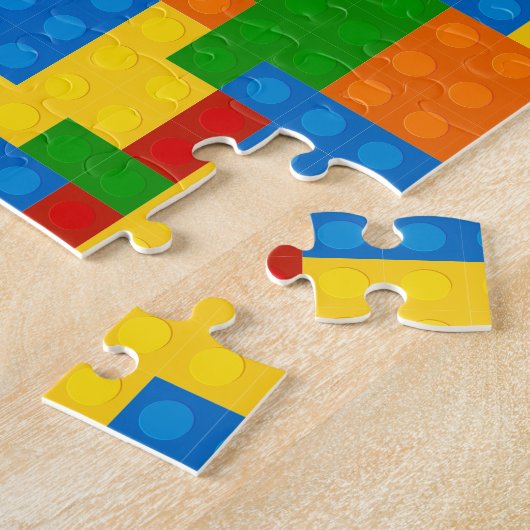 Kunststof bouwstenen patroon legpuzzel (Zijkant)