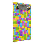 Kunststof bouwstenen patroon mini klembord (Schuin)