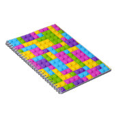 Kunststof bouwstenen patroon notitieboek (Rechterzijde)