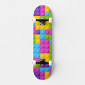Kunststof bouwstenen patroon persoonlijk skateboard (Voorkant)