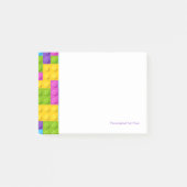 Kunststof bouwstenen patroon post-it® notes (Voorkant)