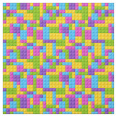 Kunststof bouwstenen patroon stof (Swatch)