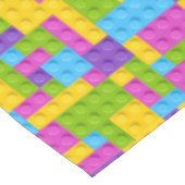 Kunststof bouwstenen patroon tafelkleed (Gekanteld)