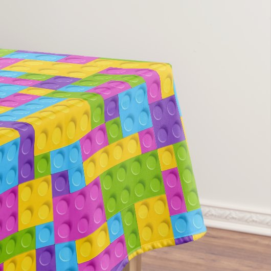Kunststof bouwstenen patroon tafelkleed (Voorbeeld)