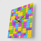 Kunststof bouwstenen patroon vierkante klok (Hoek)