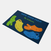 Kunststof Casual Moccasin Shoes Collage Custom Deurmat (Schuin)