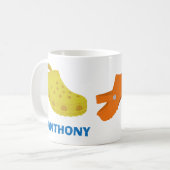 Kunststof Casual Moccasin Shoes Collage Personaliz Koffiemok (Voorkant links)