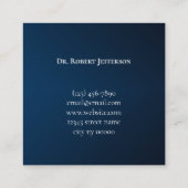 Kunststof centrum voor chirurgie en verjonging vierkante visitekaartje (Achterkant)