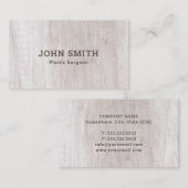 Kunststof chirurg Elegant Light Wood Texture Visitekaartje (Voorkant / Achterkant)