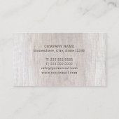 Kunststof chirurg Elegant Light Wood Texture Visitekaartje (Achterkant)