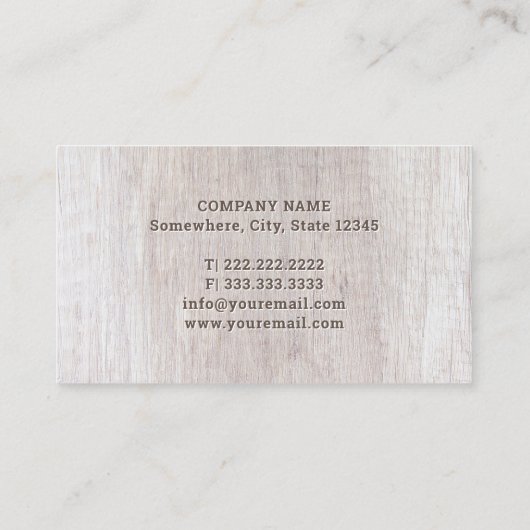 Kunststof chirurg Elegant Light Wood Texture Visitekaartje (Achterkant)