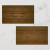 Kunststof chirurg Elegant Wood Textuur Visitekaartje (Voorkant / Achterkant)